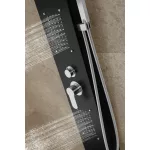 Merin | Black panel prysznicowy, stal nierdzewna