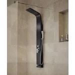 Merin | Black panel prysznicowy, stal nierdzewna