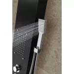 Merin | Black panel prysznicowy, stal nierdzewna