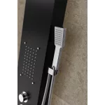 Merin | Black panel prysznicowy, stal nierdzewna