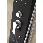 Merin | Black panel prysznicowy, stal nierdzewna