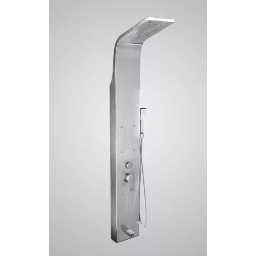Merin | Silver panel prysznicowy, stal nierdzewna