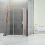 Milano | Duo Rose Gold kabina prysznicowa 100x100, 195cm, 8mm, NANO