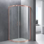 Murcia | Rose Gold kabina prysznicowa półokrągła 80x80, 190cm, 6mm, NANO