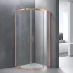 Murcia | Rose Gold kabina prysznicowa półokrągła 80x80, 190cm, 6mm, NANO