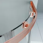 Murcia | Rose Gold kabina prysznicowa półokrągła 80x80, 190cm, 6mm, NANO