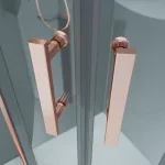 Murcia | Rose Gold kabina prysznicowa półokrągła 80x80, 190cm, 6mm, NANO