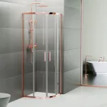 Murcia | Rose Gold kabina prysznicowa półokrągła 90x90, 190cm, 6mm, NANO